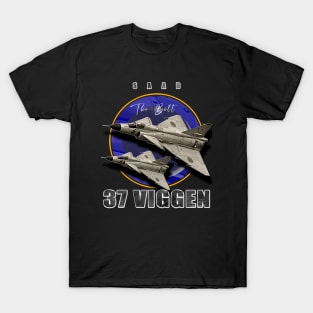 Saab 37 Viggen Swedish Multi Combat Aircraft T-Shirt